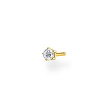 Load image into Gallery viewer, Gold Plated Sterling Silver Thomas Sabo Charm Club Zirconia Stud * 1 Earring Only*