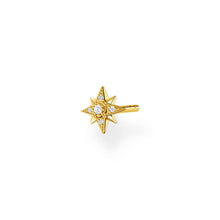 Load image into Gallery viewer, Gold Plated Sterling Silver Thomas Sabo Charm Star Zirconia Stud *1 Earring Only*