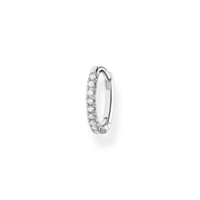 Load image into Gallery viewer, Sterling Silver Thomas Sabo Charm Club Zirconia Hoop Earring 13.5mm * 1 Earring Only*