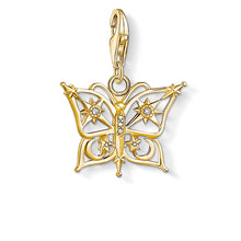 Load image into Gallery viewer, Gold Plated Sterling Silver Thomas Sabo Charm Club ZIrconia Butterfly of Night Charm
