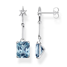 Load image into Gallery viewer, Sterling Silver Thomas Sabo Magic Stone Aqua Drop Stud Earrings