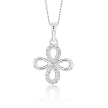 Load image into Gallery viewer, Sterling Silver Zirconia Fancy Pendant