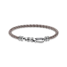 Load image into Gallery viewer, Thomas Sabo Sterling Silver Rebel Grey Braided Lea Clasp 17cm Bracelet