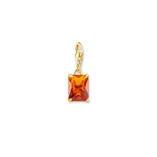 Load image into Gallery viewer, Thomas Sabo Gold Plated Sterling Silver Cognac Glass Ceramic Jewel Small Pendant
