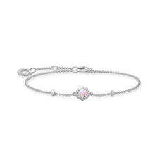 Load image into Gallery viewer, Thomas Sabo Sterling Silver Opal Colour Rose 16-19cm Cuff Bracelet