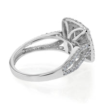 Load image into Gallery viewer, Silver 1 Carat Diamond Cluster  Ring