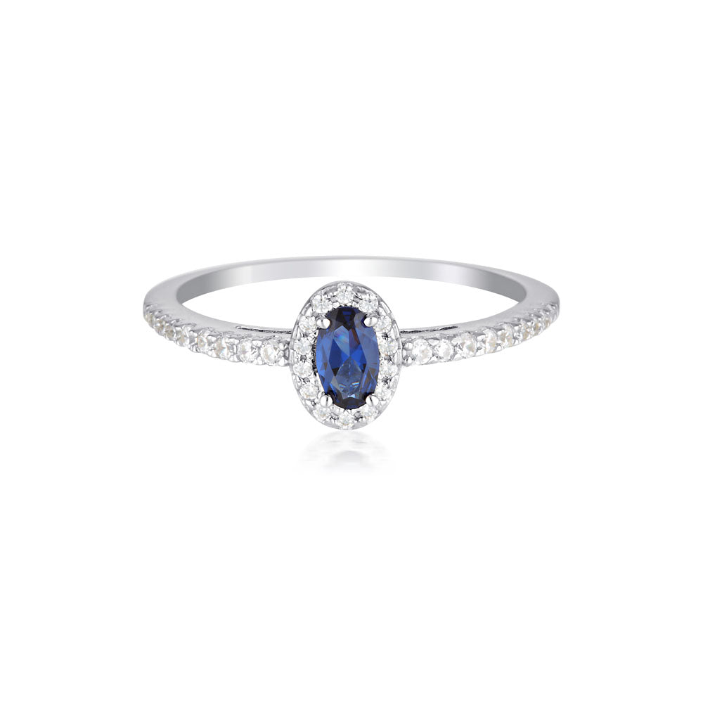 Georgini Aurora Sterling Silver Glow Sapphire Ring