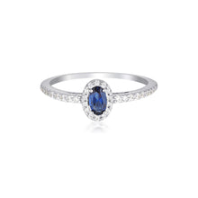 Load image into Gallery viewer, Georgini Aurora Sterling Silver Glow Sapphire Ring