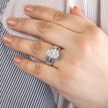 Load image into Gallery viewer, Sterling Silver 1/2 Carat Diamond Pear Shape  Cluster Dress Ring