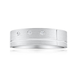 3 Diamonds Ring in Sterling Silver