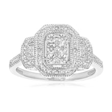 Load image into Gallery viewer, Sterling Silver Prestigious Diamond Ring