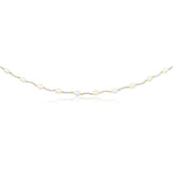 Cream Freshwater Pearl Oval Bar & Ball Necklace