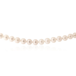 White Freshwater Strand White Pearl Necklace