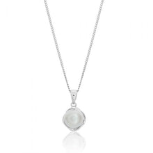Load image into Gallery viewer, Sterling Silver 8mm White Freshwater Pearl Pendant on 45cm Chain