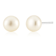 Load image into Gallery viewer, White 6mm Freshwater Pearl Stud Earrings