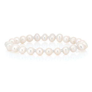 White 6-7mm Freshwater Pearl Bracelet