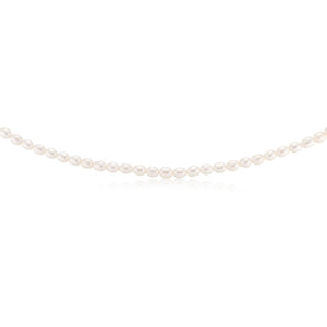White 6-7mm Freshwater Pearl 45cm Necklace with Sterling Silver Clasp