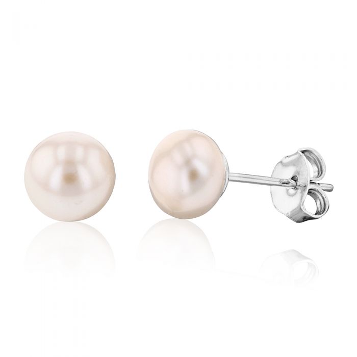 Freshwater White Pearl Boxed Set with Sterling Silver Clasp