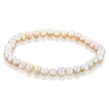 Load image into Gallery viewer, 6mm Freshwater Pearl Peach Stretch Bracelet