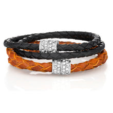 Load image into Gallery viewer, Stainless Steel Crystal Double Wrap Magnetic Fancy Bracelet