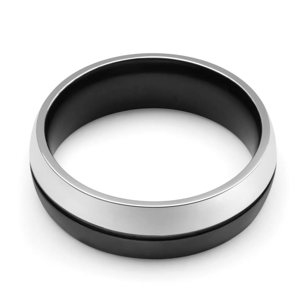 Forte Stainless Forte Black Steel Ring