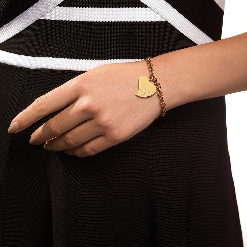 Guess gold heart bracelet Clearance