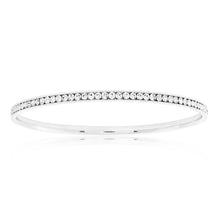 Load image into Gallery viewer, Stainless Steel 3mmx 65mm Crystal Bangle
