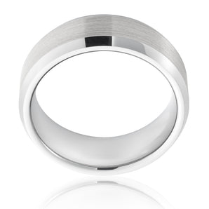 Tungsten Grey Centre Gents Ring