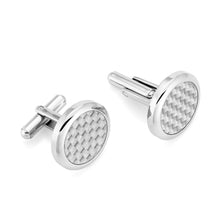 Load image into Gallery viewer, Stainless Steel Round Fancy Cufflinks