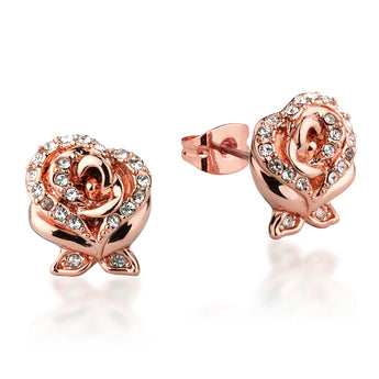 Couture Kingdom Disney Beauty and the Beast Enchanted Rose Stud Earrings