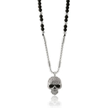 Load image into Gallery viewer, Stainless Steel Crystal Skull Pendant with Chain