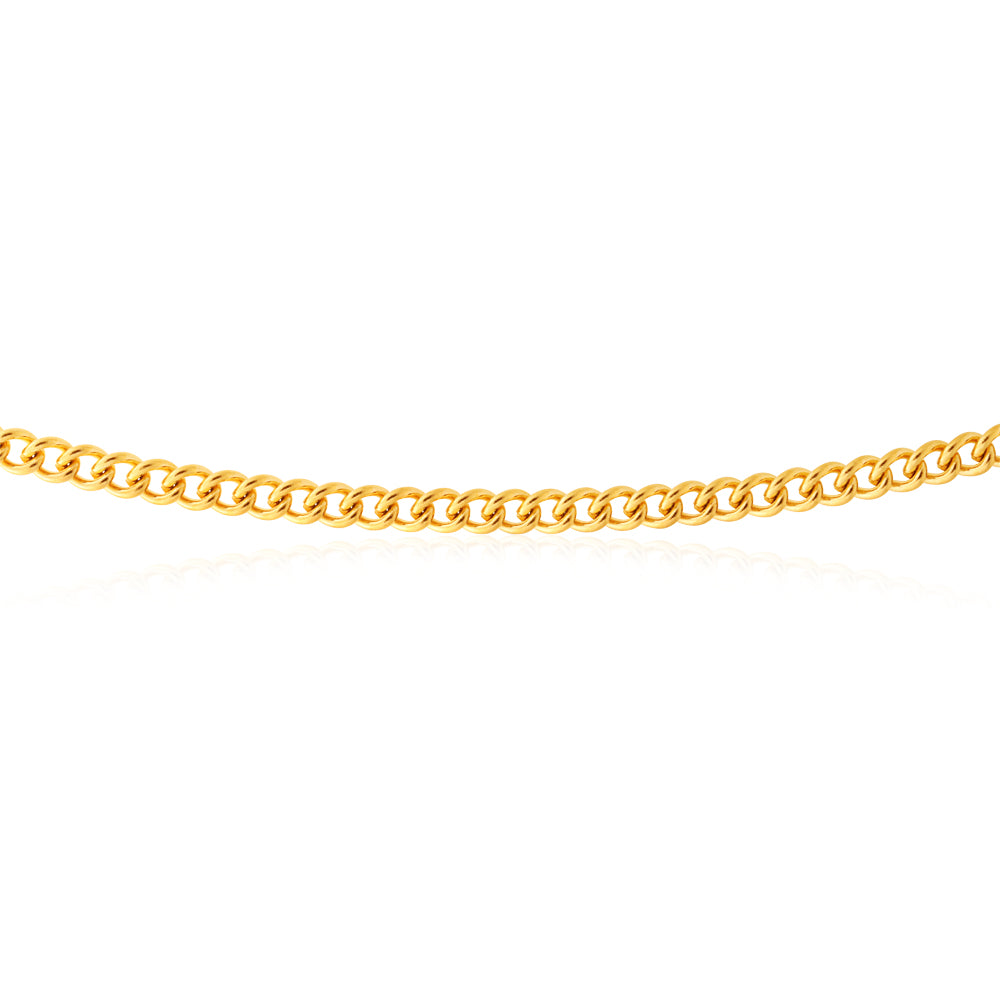 Stainless Steel Gold Plated 55cm Curb Chain