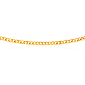 Stainless Steel Gold Plated 55cm Curb Chain