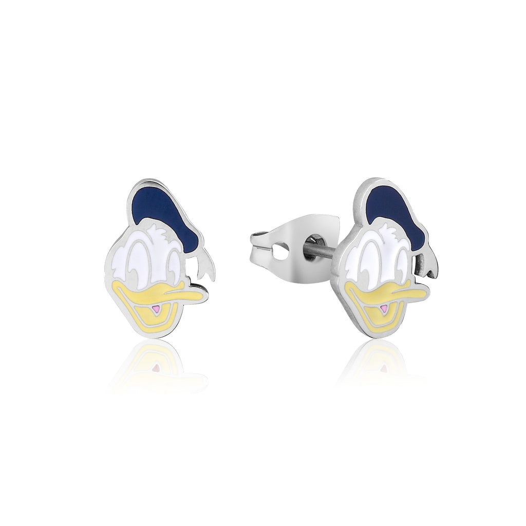 DISNEY Stainless Steel 11mm Animated Donald Duck Studs Earrings