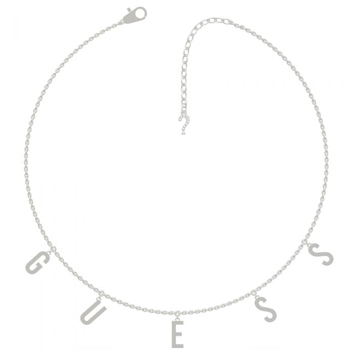 GUESS 15-17" Letters Charm Chain SST
