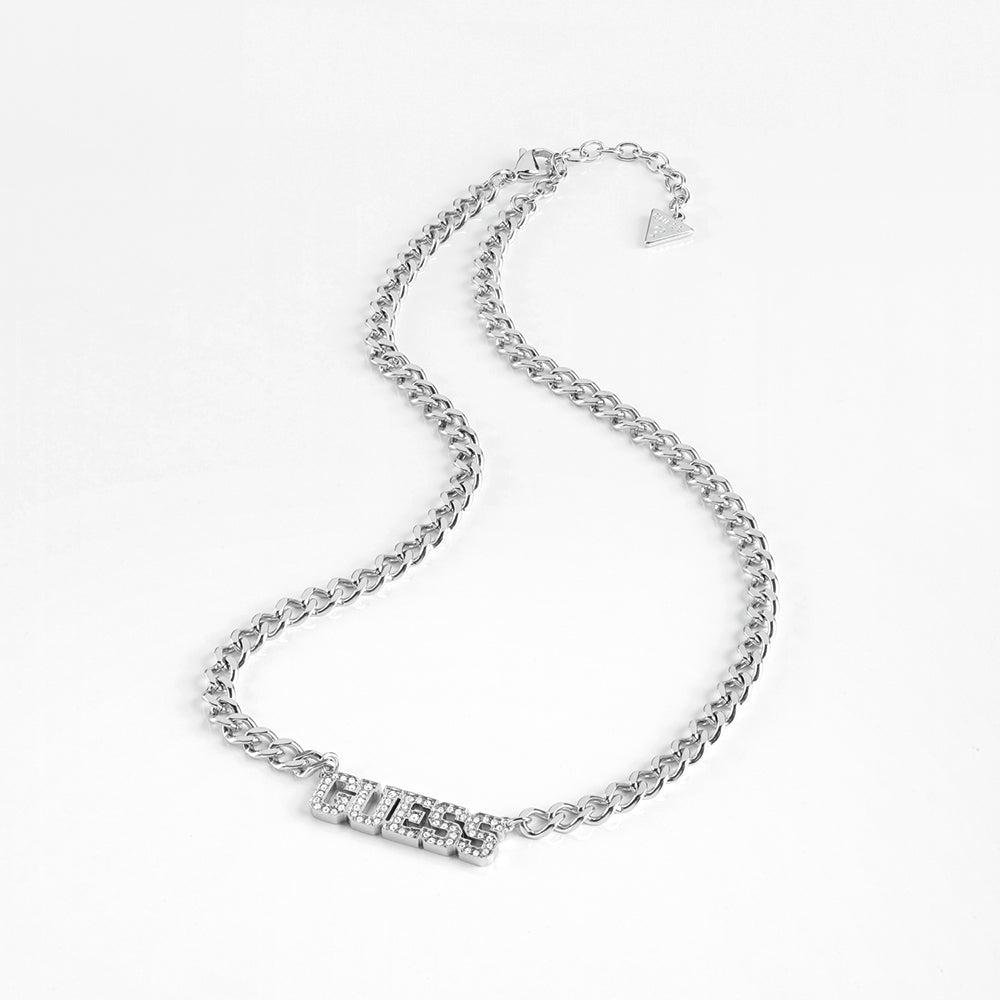 GUESS 16-18" Pave Bold Chain SST