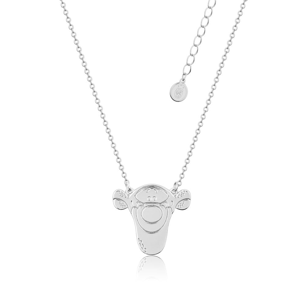 Disney White Gold Plated Winnie The Pooh Tigger Pendant on 45+7cm Chain