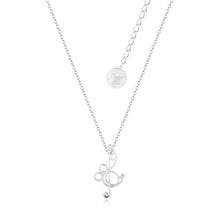 Load image into Gallery viewer, Disney Fantasia White Gold Plated Treble Clef Pendant on 45+7cm Chain