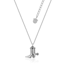 Load image into Gallery viewer, Disney Pixar Toy Story White Gold Plated Woody Boot Pendant On Chain