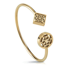 Load image into Gallery viewer, Guess Gold Plated Stainless Steel Peony Flexi Bangle